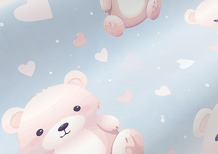 Little Bear, Pastels - Roman Blind - Image 4